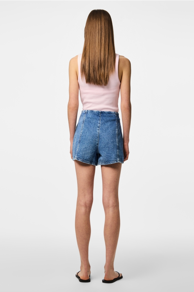 PCFILUM MW DENIM SKORT 17159297 MEDIUM BLUE DENIM